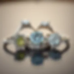 An elegant display of various engagement ring styles showcasing unique designs.