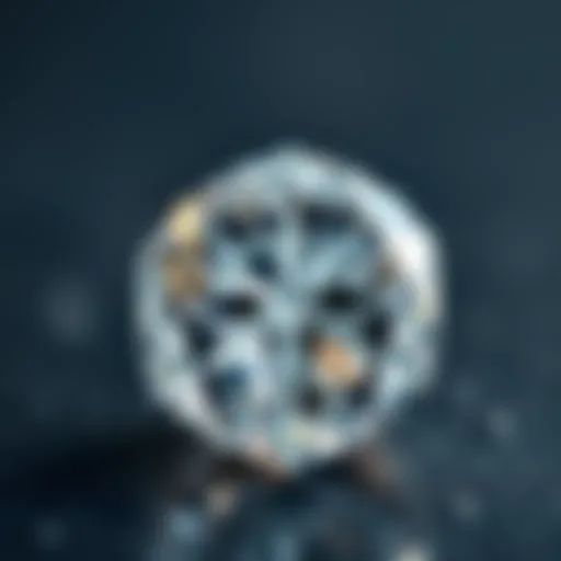 Natural diamond in its raw form showcasing unique inclusions