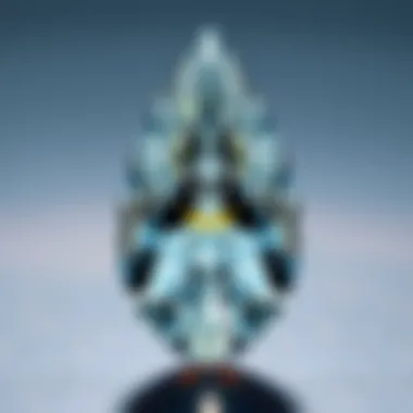 Visual representation of how proportions affect the brilliance of a pear shaped diamond