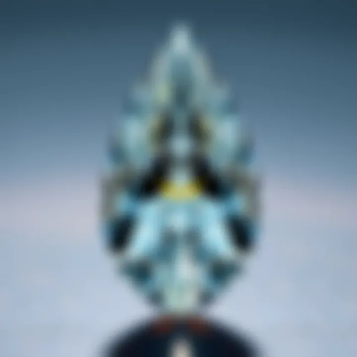 Visual representation of how proportions affect the brilliance of a pear shaped diamond