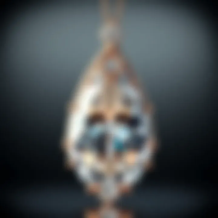 Elegant jewelry piece featuring a pear shaped diamond, exemplifying its aesthetic appeal