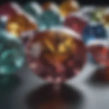 Exploring the Color Spectrum of Diamonds Comparison of colored diamonds to illustrate the color grading scale