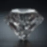 Close-up of a diamond showcasing its brilliant cut