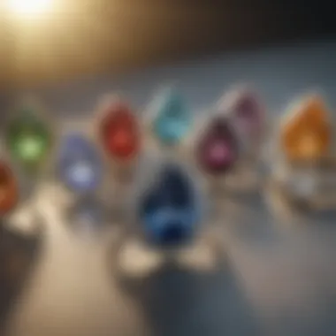 Collection of Stunning Pear Shaped Rings A beautifully arranged collection of pear shaped rings