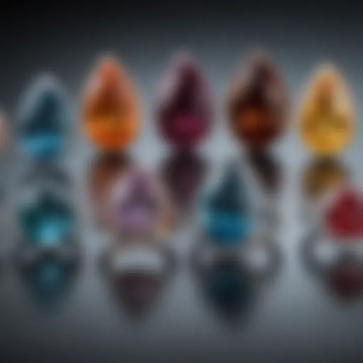 Comparison of various gemstone options for pear shaped rings