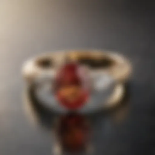 An exquisite six prong oval solitaire ring showcasing its brilliance.