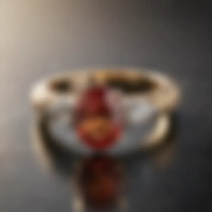 An exquisite six prong oval solitaire ring showcasing its brilliance.
