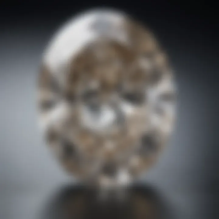 A stunning oval diamond in a six prong setting, highlighting its unique shape.