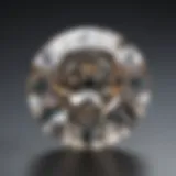 Visual representation of a one-carat diamond alongside measurement guide