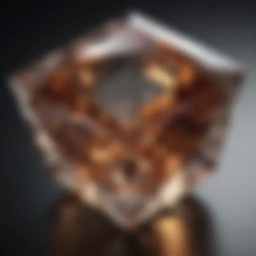 A stunning square diamond showcasing its brilliant facets