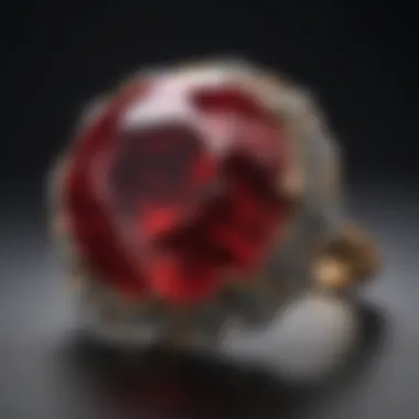 The Significance of Certification in Ruby Valuation A certified ruby resting on a velvet surface, emphasizing the importance of certification in valuation.