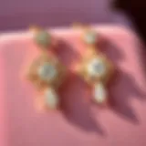 The Allure of Diamond Earrings Elegant diamond earrings displayed on a soft velvet background