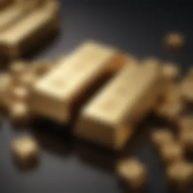 Close-up of gold bars to illustrate purity levels