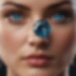 A breathtaking view of a rare blue diamond