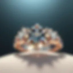 Close-up view of exquisite small diamonds showcasing their brilliance
