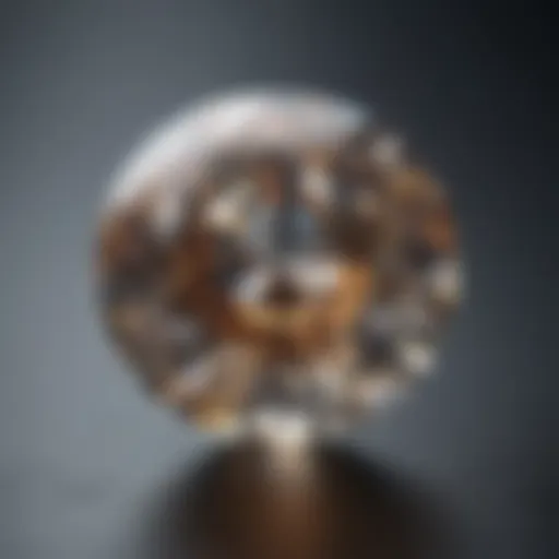 Close-up view of a VVS diamond showcasing its clarity and brilliance