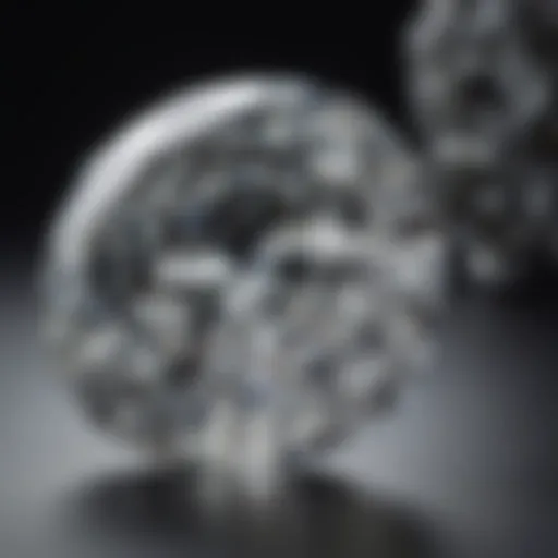 Close-up of a VVS diamond showcasing its clarity and brilliance