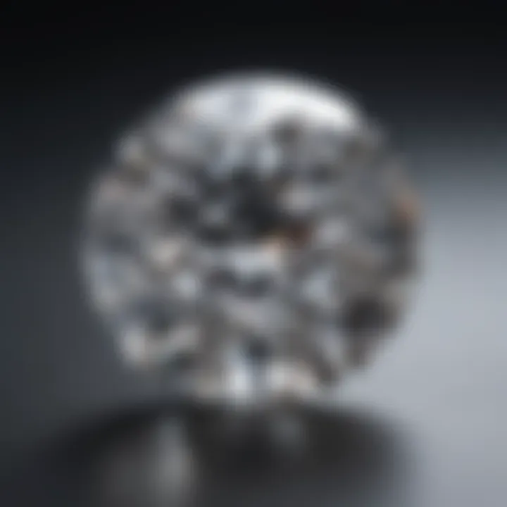 Close-up view of moissanite showcasing its brilliance