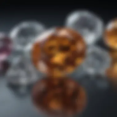 Diamond Simulants Comparison Comparison chart of various diamond simulants