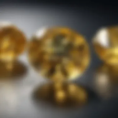 Raw yellow sapphire showcasing its natural beauty and color variations.