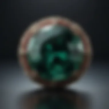 Mesmerizing Contrast Unique dark green gem with mesmerizing red accents