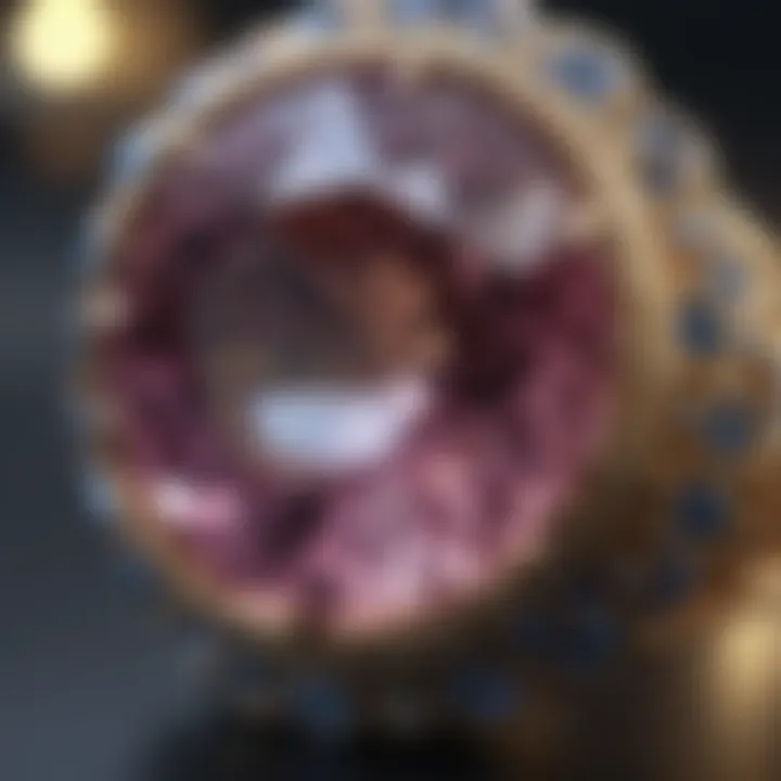 Close-up of unique gemstone details