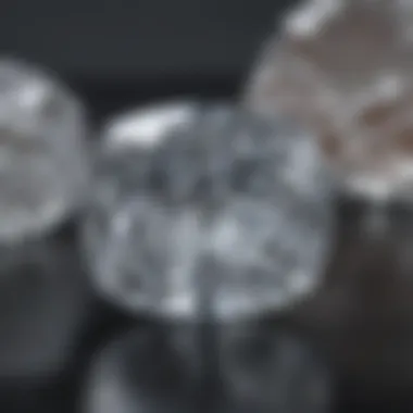 Exquisite Facets of Crushed Ice Cushion Cut Gemstones