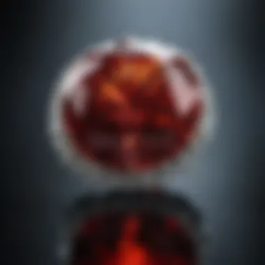 Exquisite Red Diamond Showcase Rare Red Diamond on Elegant Display