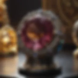 Elegant gemstone arrangement in luxurious setting