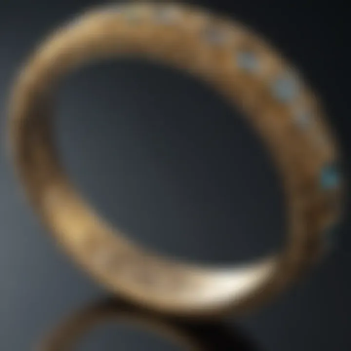 Luxurious gold bracelet under magnifying glass during appraisal