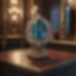 Elegant gemstone jewelry displayed in a luxurious setting