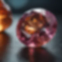 Exquisite gemstone under i2 chart reader