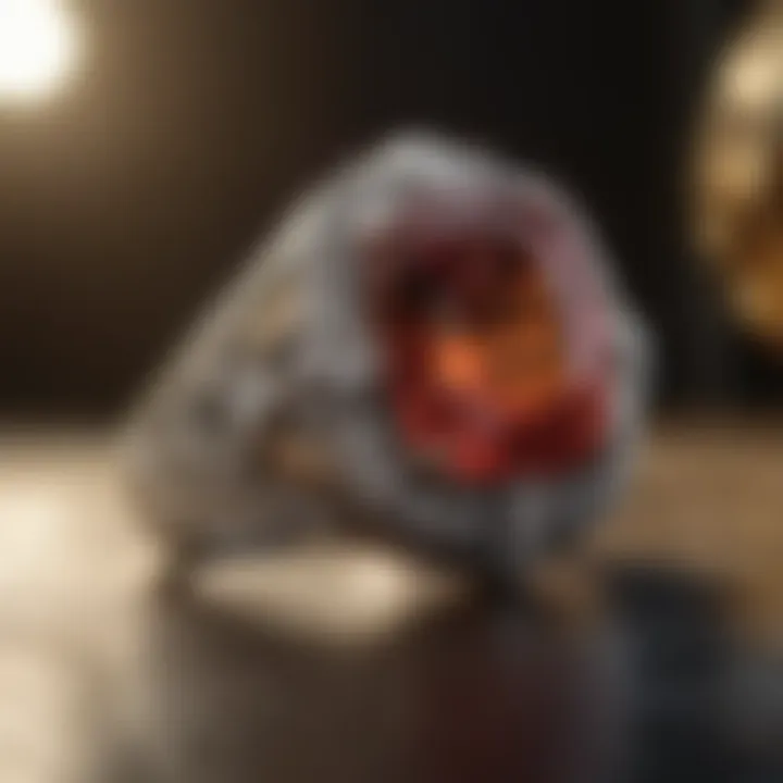 Elegant vintage ring showcased in upscale boutique