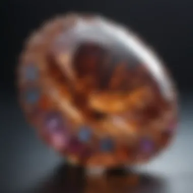 Exquisite gemstones being shaped by advanced machinery