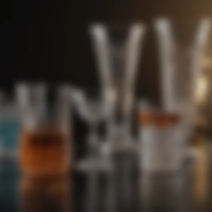 Variety of glassware styles from different eras