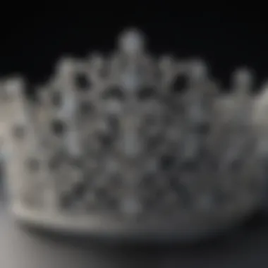 Victorian Diamond Tiara - Floral Opulence Enchanting Victorian Diamond Tiara with Ornate Floral Motifs