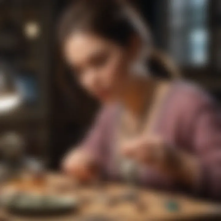 Artisans at work demonstrating jewelry-making techniques