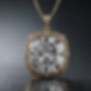Historical Significance of Cushion-Cut Diamonds A vintage cushion-cut diamond pendant showcasing historical craftsmanship.