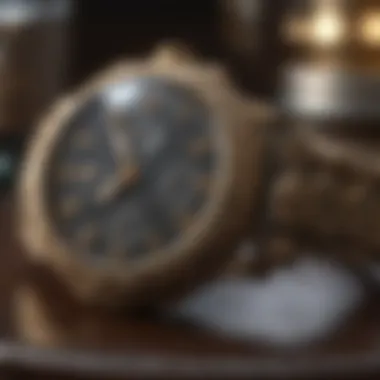 Vintage watch being appraised by pawn shop expert