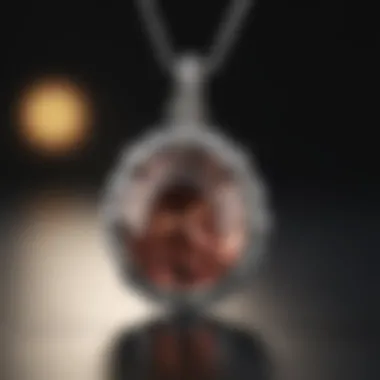 Reflections of Quality in Diamond Pendants Close-up of a diamond pendant reflecting light