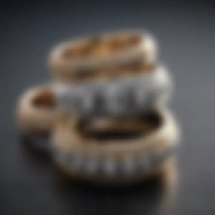 Variety of wedding bands displayed