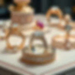 Elegant wedding ring upgrade display