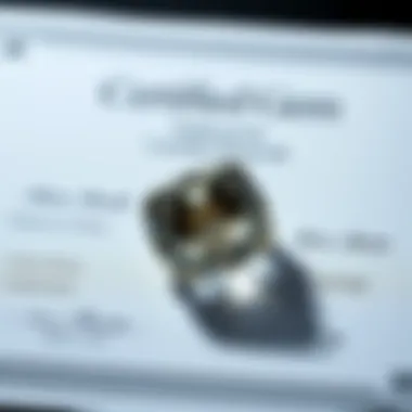 A certified gem certificate showcasing authenticity