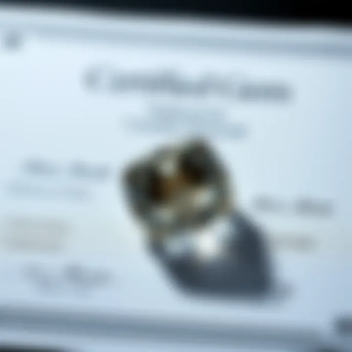 A certified gem certificate showcasing authenticity