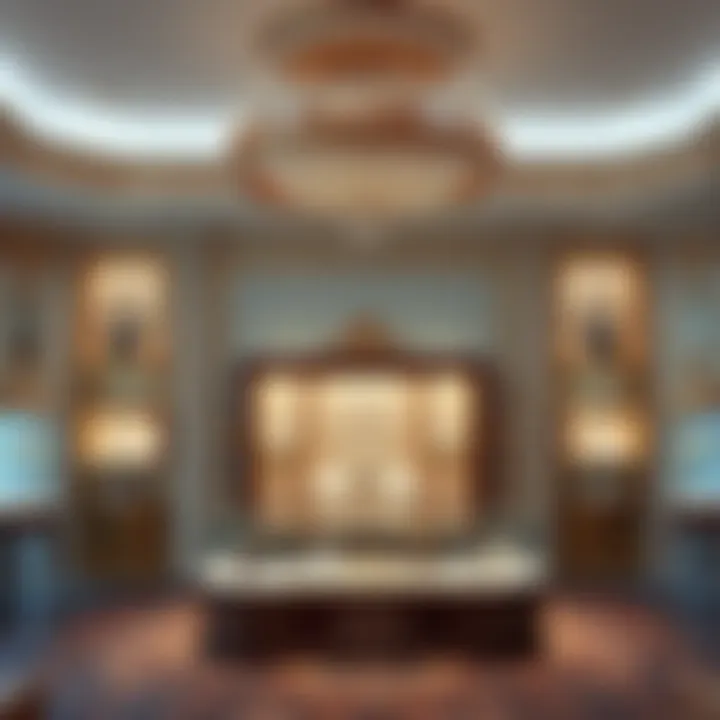 An elegant jewelry store displaying Canadian diamonds