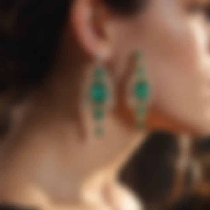 Sparkling Emerald Earrings