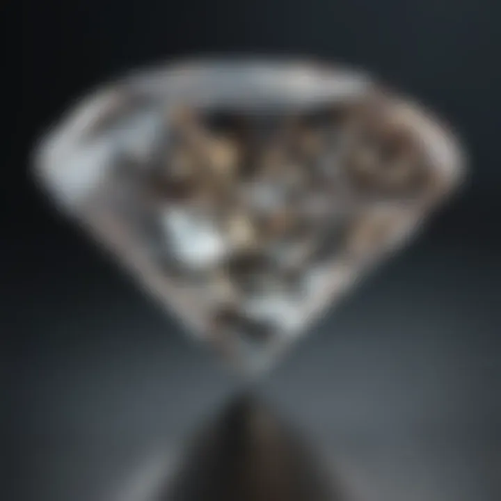 Detailed view of diamond proportions affecting shine