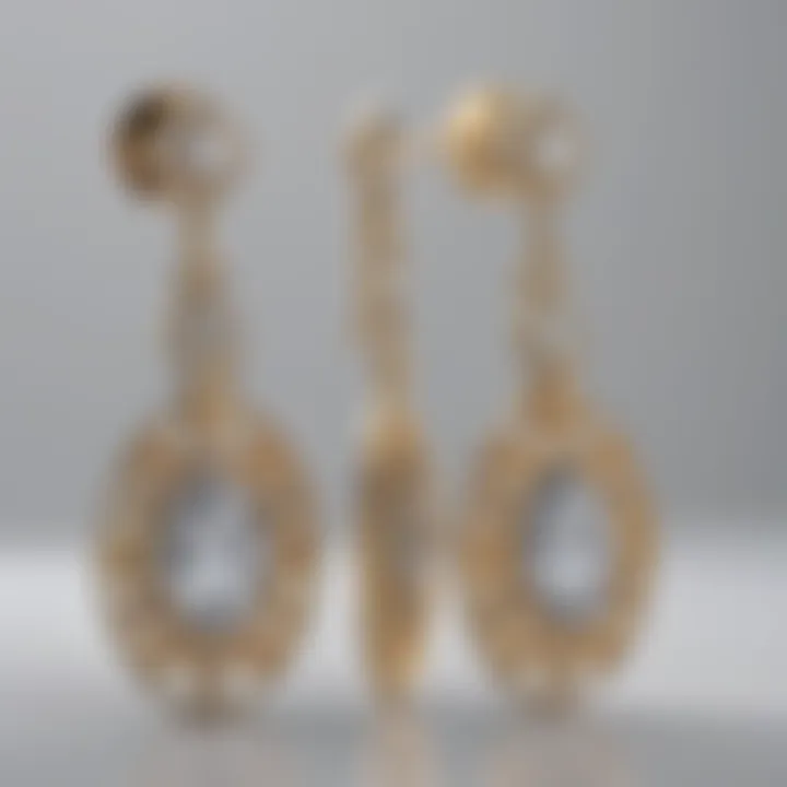 White Gold and Yellow Gold Earrings