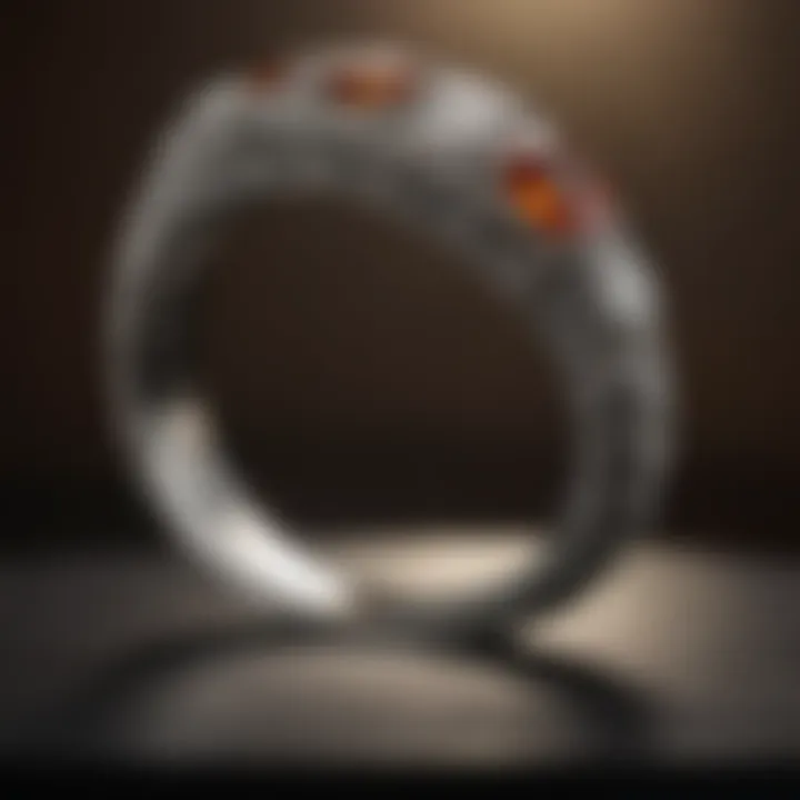 Symbolic representation of cultural influences on work wedding rings