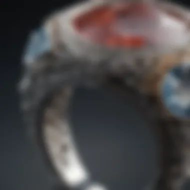Masterful Artistry Detailed close-up of intricate work wedding ring patterns